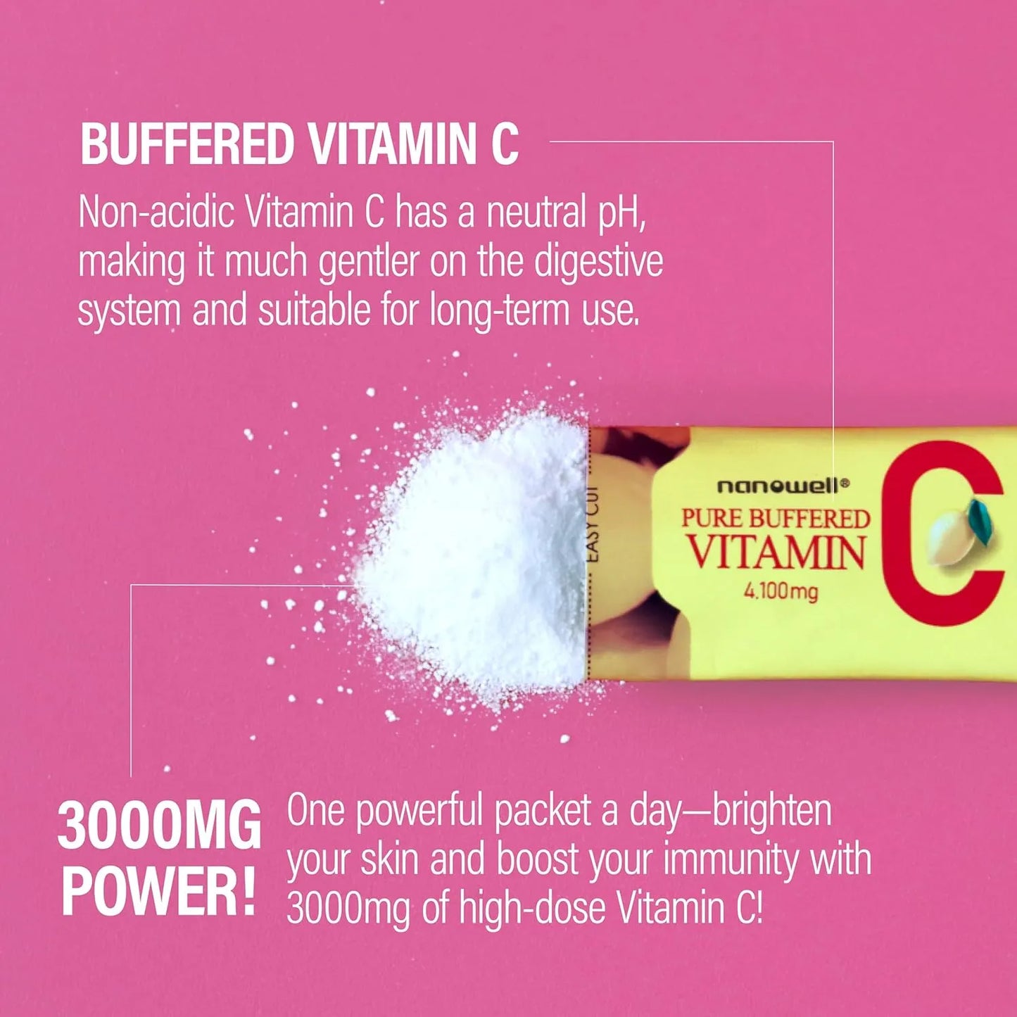 Vitamina C Tamponada 3000 Mg 60 Barras Apoyo Inmunológico Sin Acidez