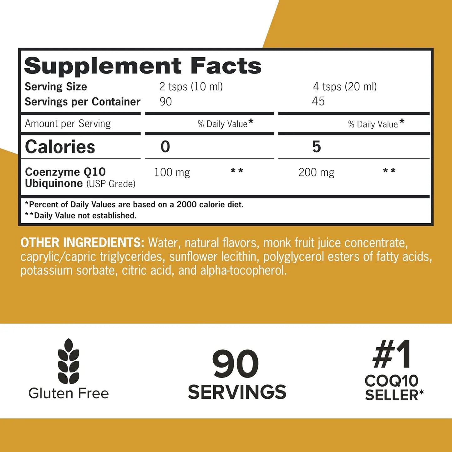 Coenzima Q10 Líquida 100 Mg Antioxidante Sabor Naranja Piña Qunol