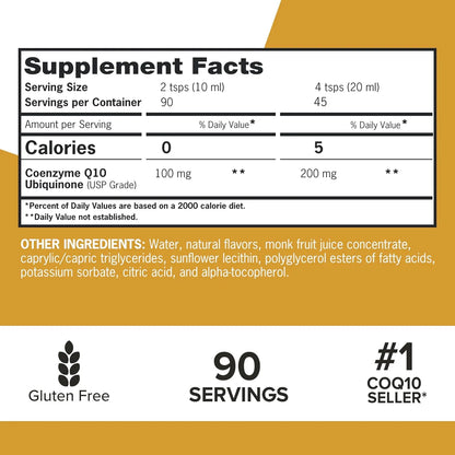 Coenzima Q10 Líquida 100 Mg Antioxidante Sabor Naranja Piña Qunol