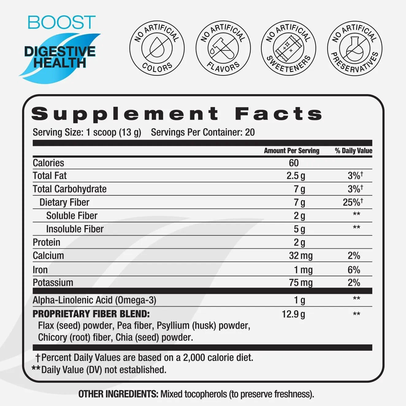 Suplemento De Fibra Natural Para Salud Digestiva E Intestinal BODi