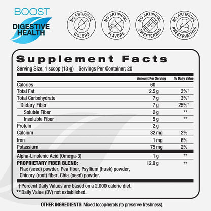 Suplemento De Fibra Natural Para Salud Digestiva E Intestinal BODi