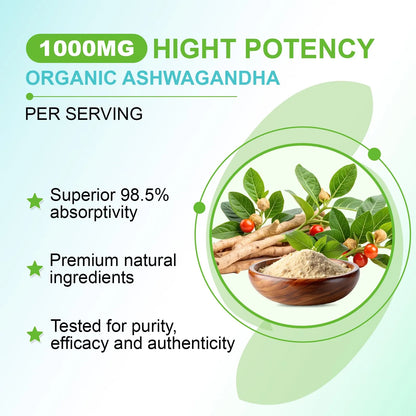 Gomitas Ashwagandha Vitamina D 120 Unidades Apoyo Animo Relajacion Sistema Inmunologico