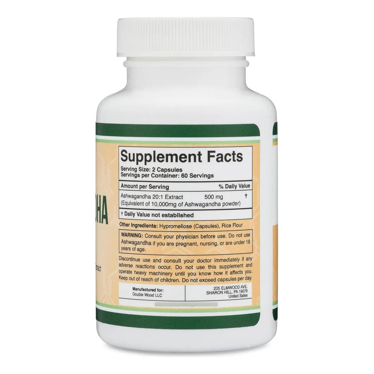 Cápsulas De Ashwagandha 500mg Double Wood Adaptógeno Antiestrés - Imagen 6