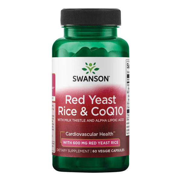 Arroz De Levadura Roja Con Coq10 Cardo Mariano Y Ácido Alfa Lipoico 60 Cápsulas