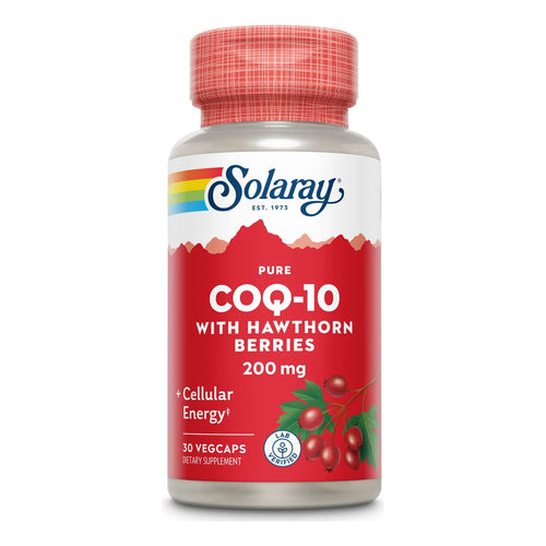 Solaray Pure Coq10 200 Mg Soporte Cardiaco Y Energia Celular 30 Capsulas