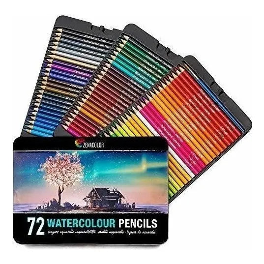 Paquete De 72 Lapices De Acuarela Profesionales Colores Vibrantes Y Mezclas Perfectas