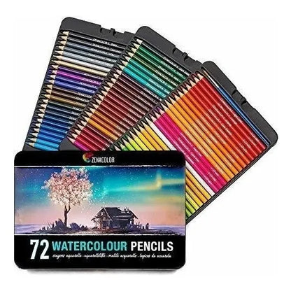 Paquete De 72 Lapices De Acuarela Profesionales Colores Vibrantes Y Mezclas Perfectas