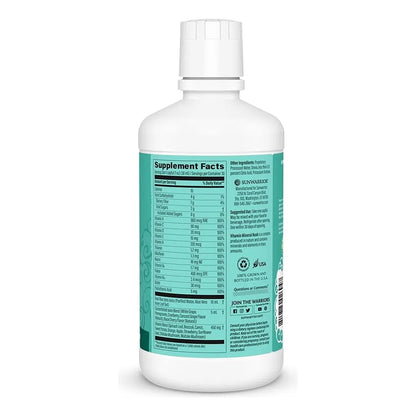 Multivitaminico Liquido Plantas Aloe Vera 30 Onzas Vegano Sin Gluten