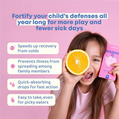 Vitamina C Zinc Liquido De Sauco Para Ninos JoySpring 4 Oz Refuerzo Inmunologico
