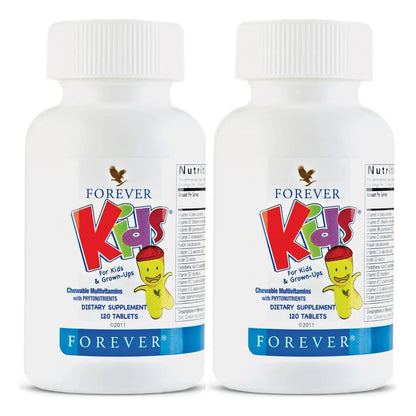 Multivitaminas Masticables Para Niños Sabor Uva 120 Tabletas Paquete De 2
