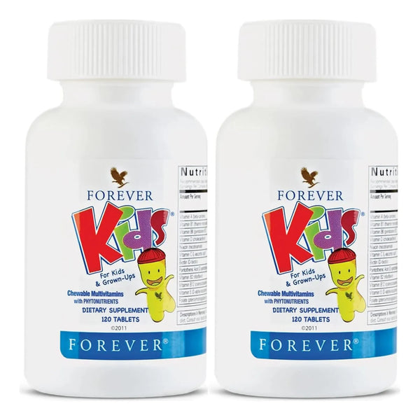 Multivitaminas Masticables Para Niños Sabor Uva 120 Tabletas Paquete De 2