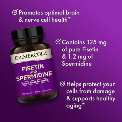 Fisetina Y Espermidina 30 Capsulas Suplemento Cerebral Dr Mercola