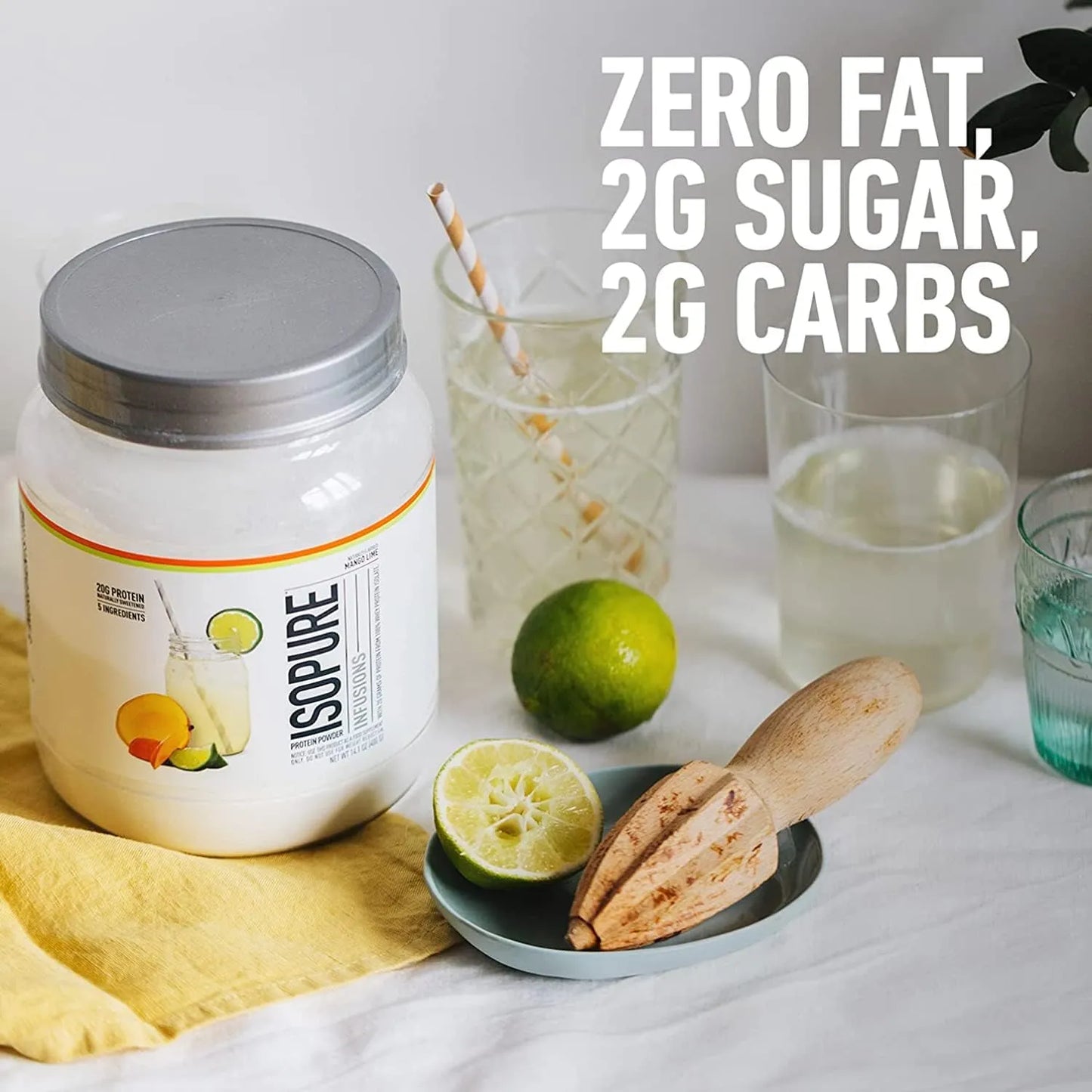 Isopure Proteina De Suero De Leche 20 Gr Mango Lima 400 G Importado Estados Unidos