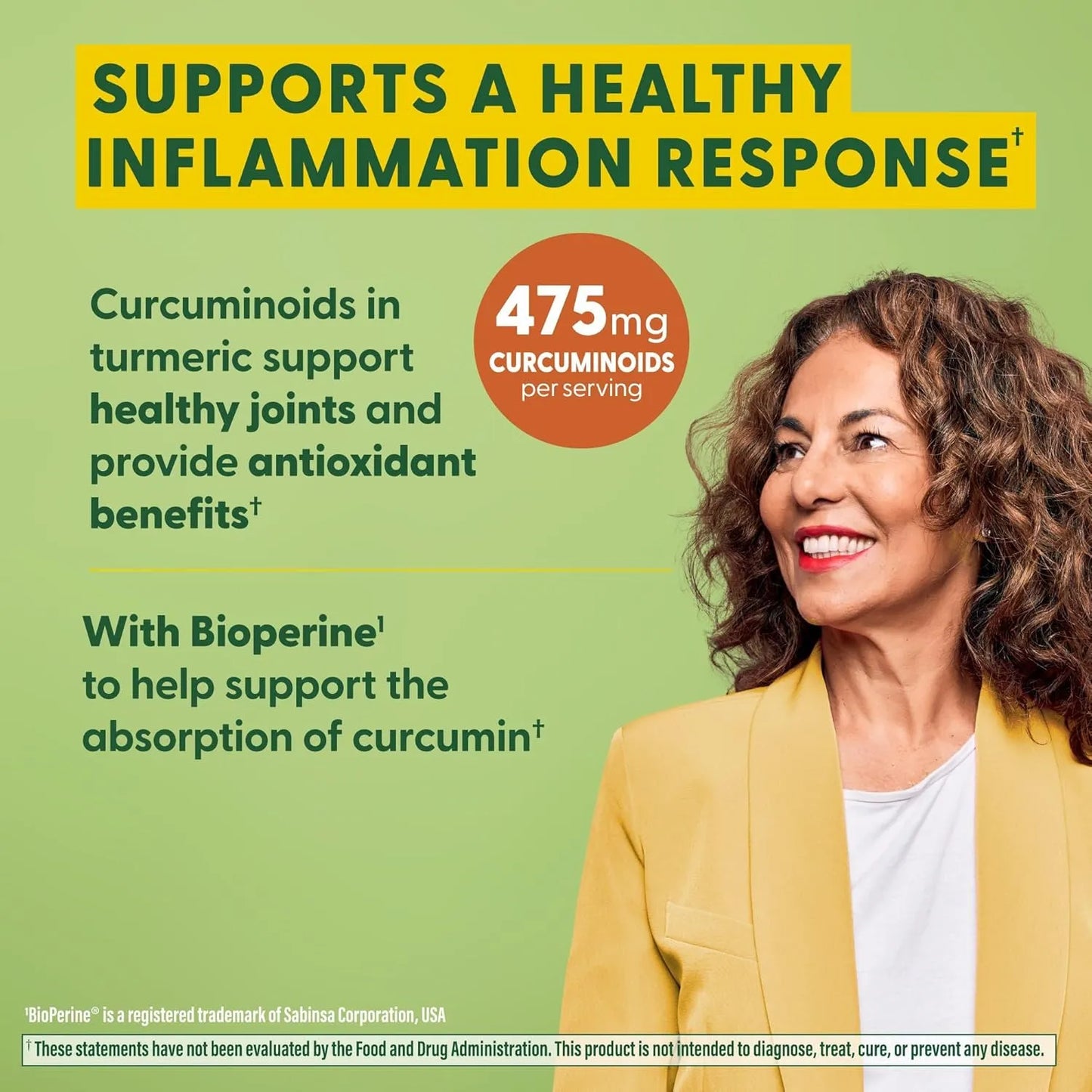 Suplemento De Cúrcuma Turmeric Strength Con Bioperine Y Vitamina C 30 Cápsulas