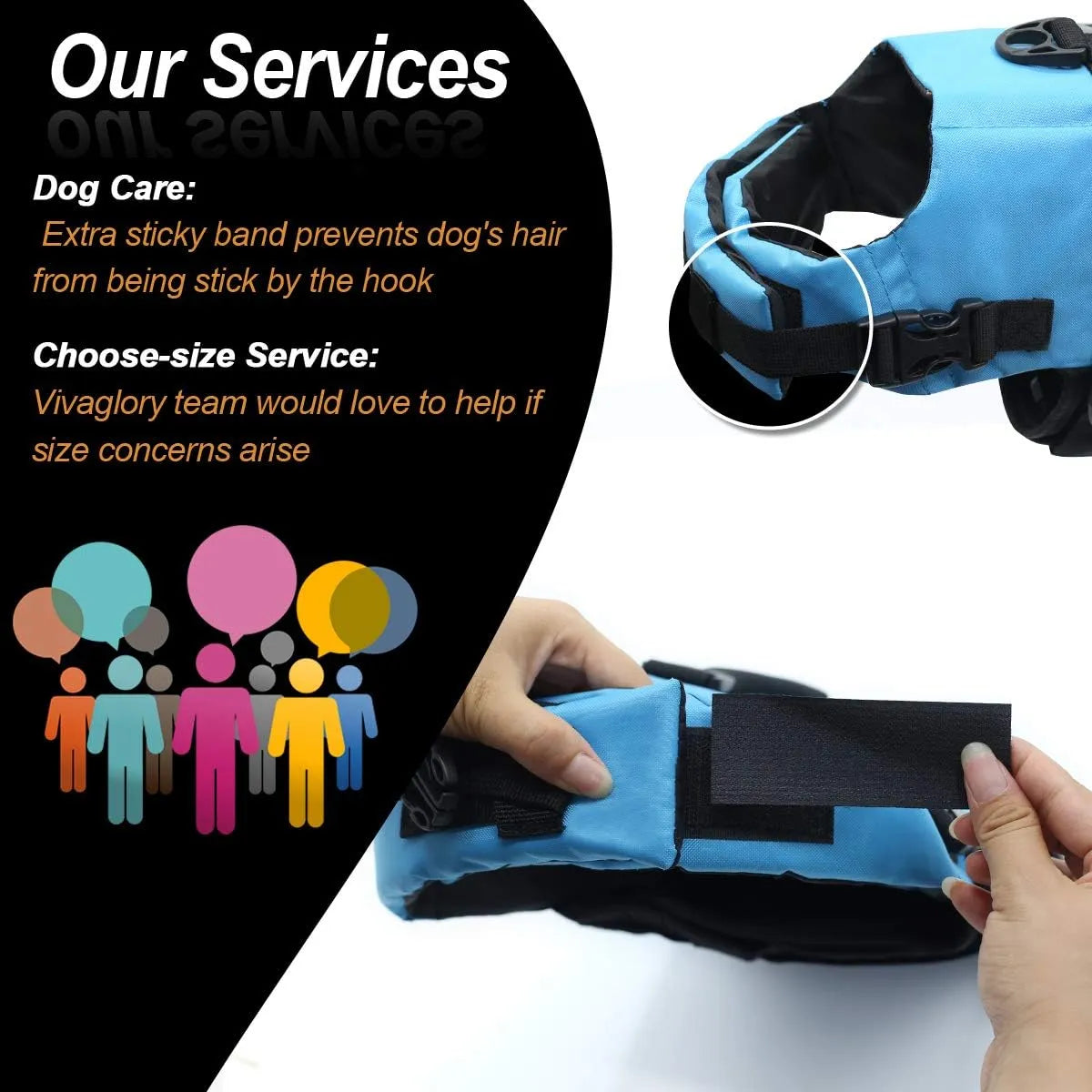 Chaleco Salvavidas Para Perro Vivaglory Ripstop Reflectante Con Asa De Rescate