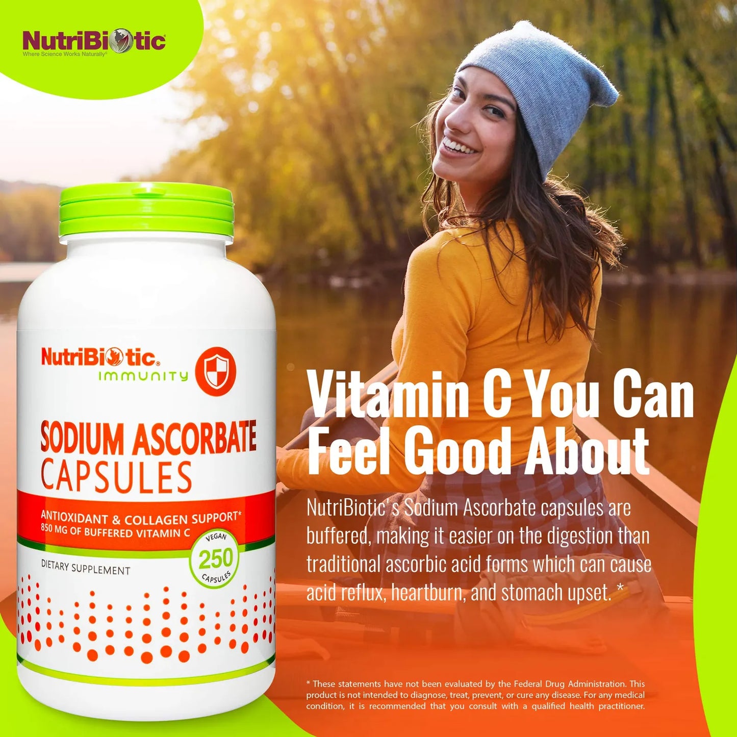 Capsulas Vitamina C Tamponada Ascorbato Sodio 250 Unidades Veganas No Acidas
