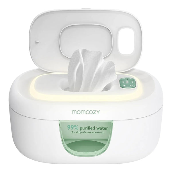 Calentador De Toallitas Bebé Momcozy Dispensador Gran Capacidad 4 Temperaturas