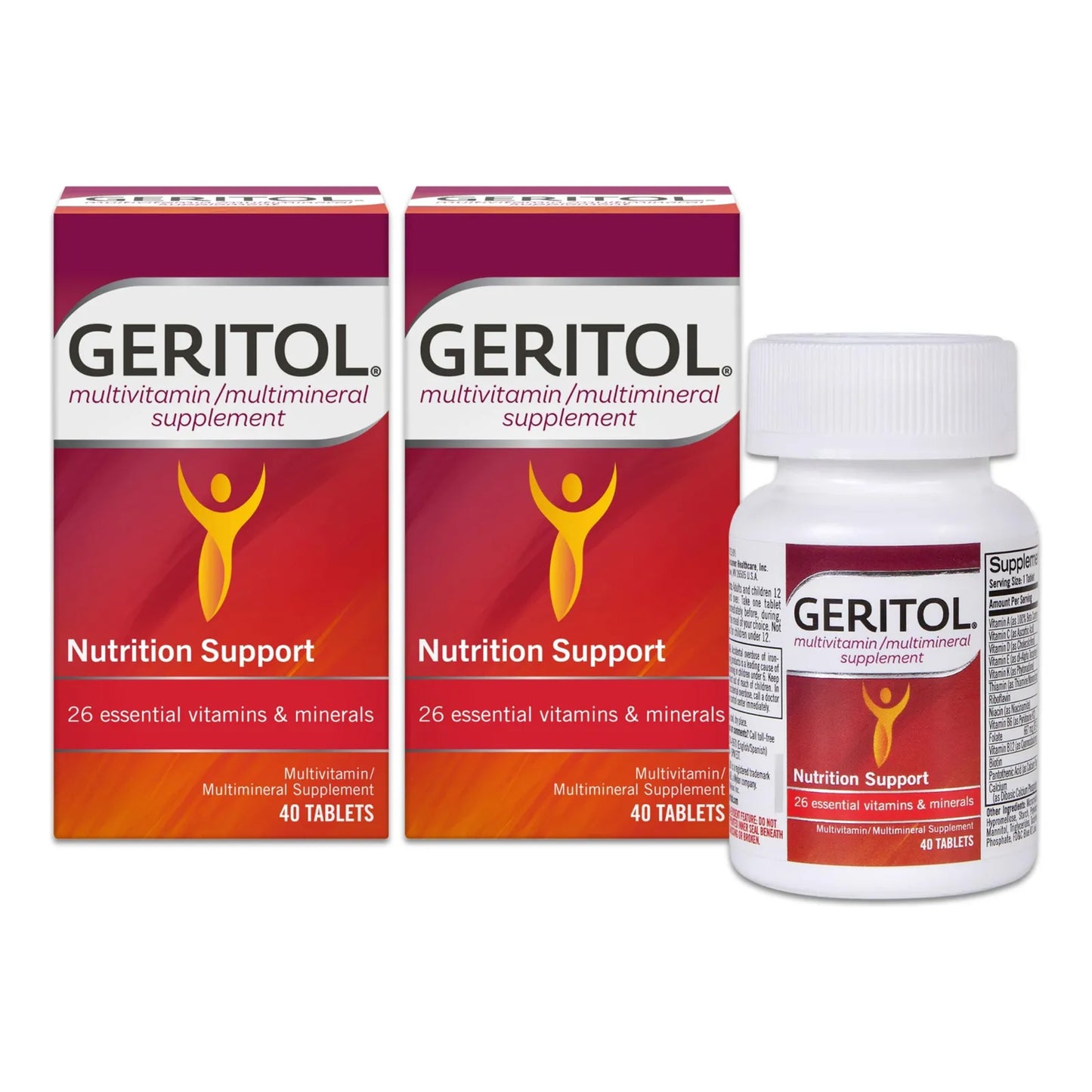 Tabletas Completas Multivitamínicas Geritol 40 Unidades Paquete Doble Energía Y Nutrición