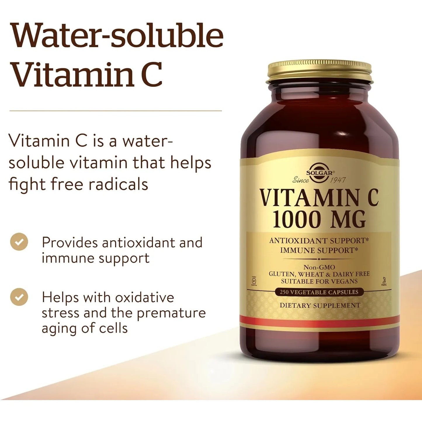 Solgar Vitamina C 1000 Mg 250 Capsulas Vegetales Antioxidante E Inmunologico