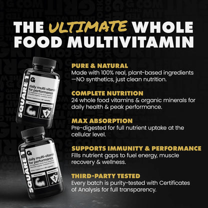Multivitaminico Y Mineral Gains In Bulk Square 1 Con Enzimas Digestivas Para Mujeres Y Hombres