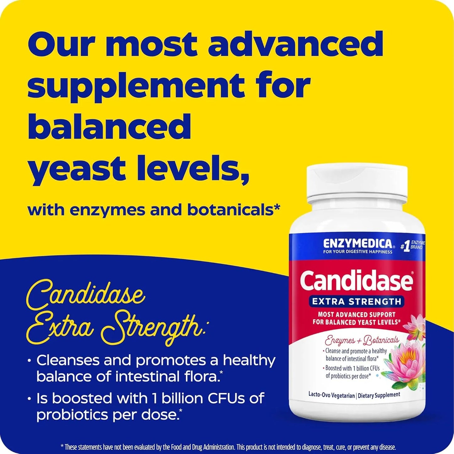 Candidase Fortalecida 42 Capsulas Soporte Digestivo Enzymedica