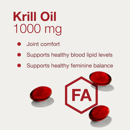 Aceite De Krill 1000 Mg DHA EPA Astaxantina Protocol For Life Balance Corazón Cerebro Articulaciones