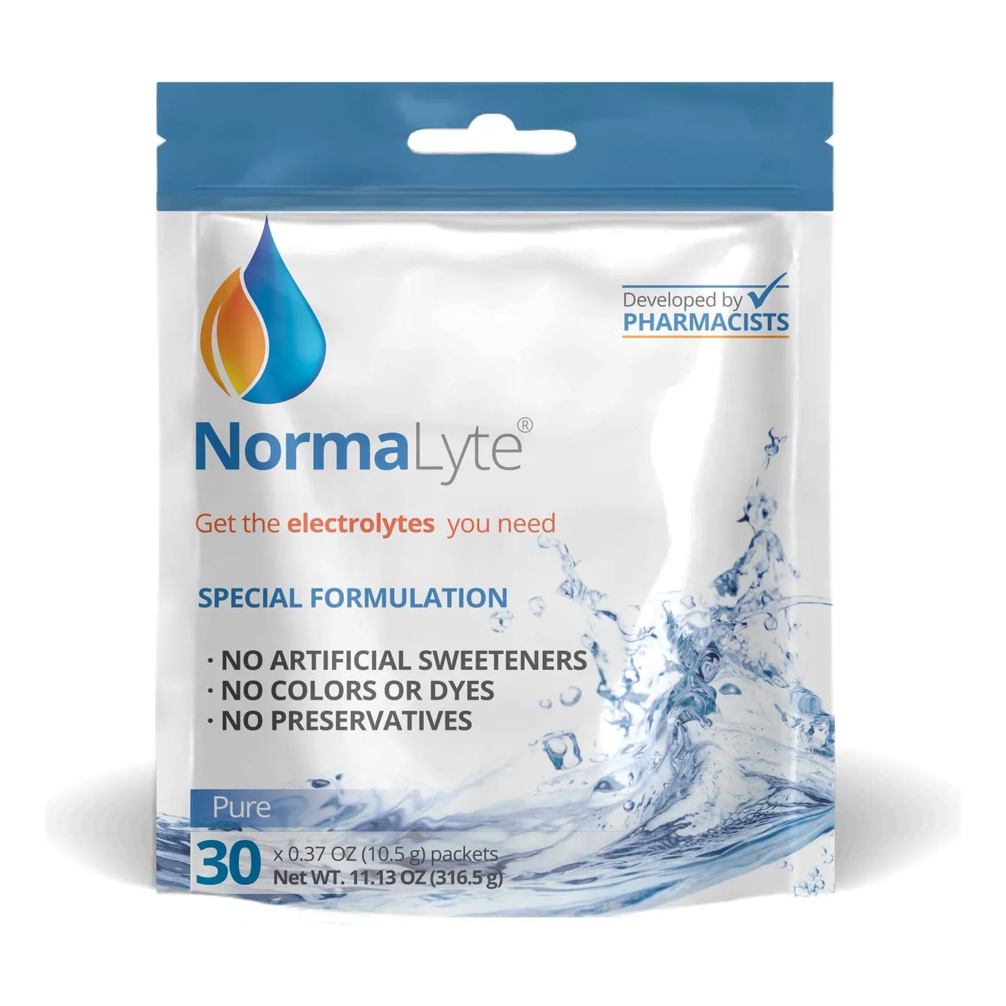 NormaLyte Sales De Rehidratación Oral Para Síndrome POTS 30 Sobres Hidratación Rápida