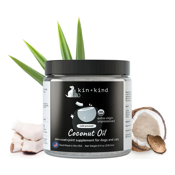 Aceite De Coco Orgánico Prensado En Frío Para Perros Y Gatos - Salud Y Bienestar Natural