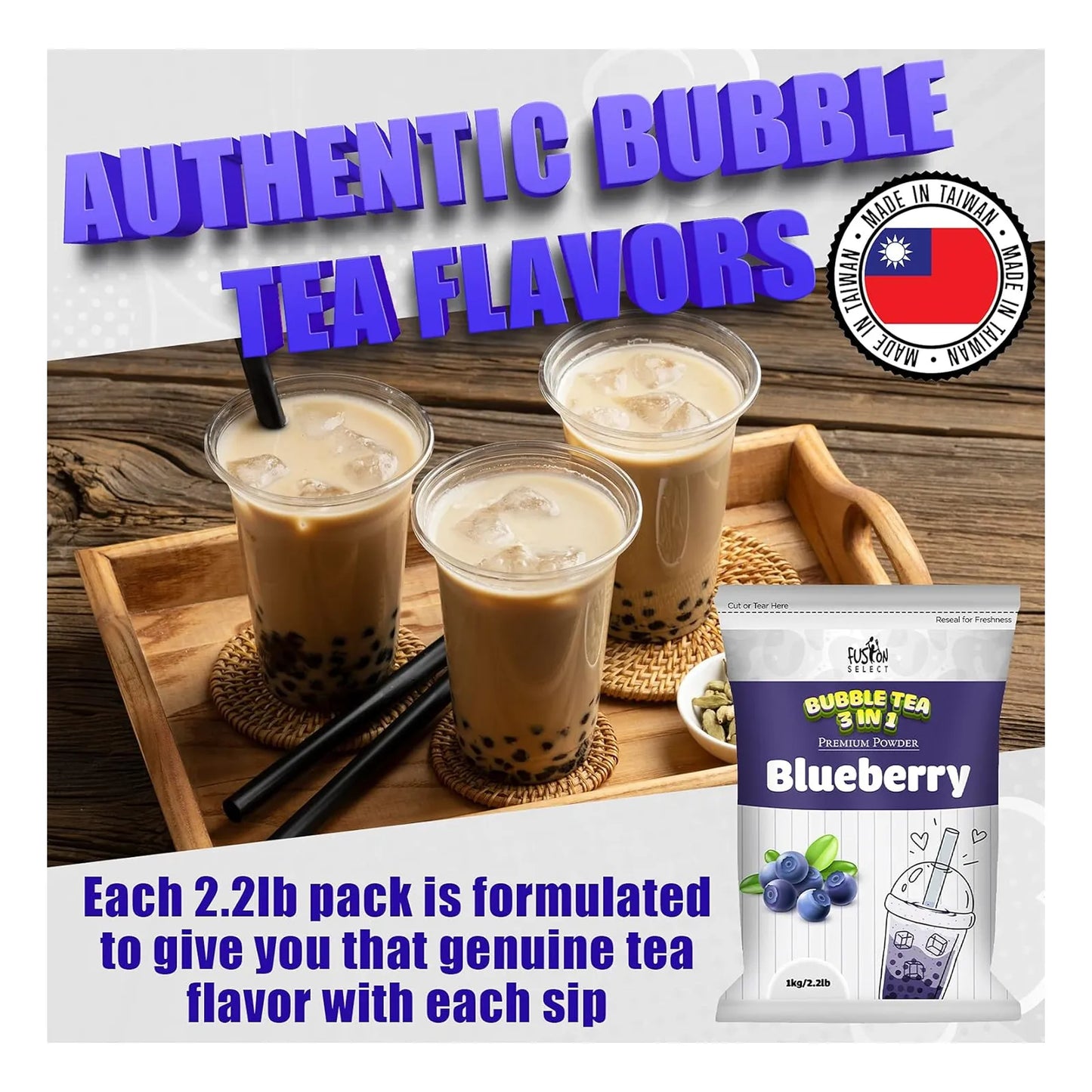 Polvo De Té De Leche Taro 1 Kg Para Burbujas Sabor Auténtico Y Cremoso