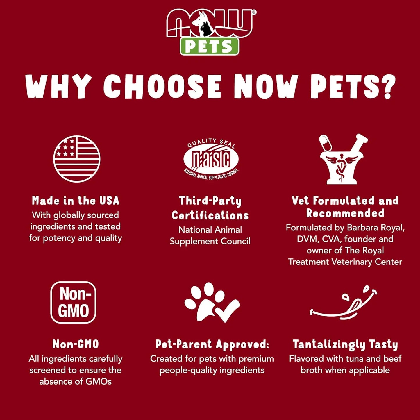 Suplemento Digestivo Para Mascotas NOW Pets G.I. Support 90 Tabletas Masticables