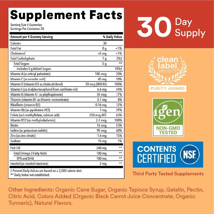 Smartypants Kids Multivitaminas Gummies Omega 3 Inmunidad Salud - Imagen 6