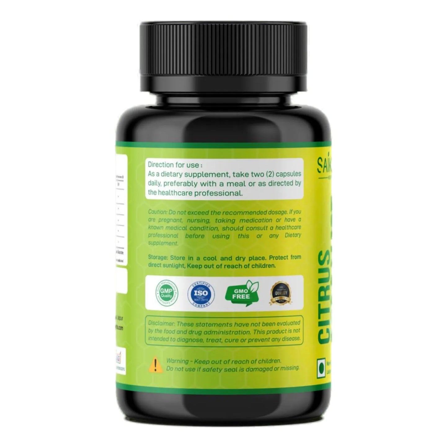 Extracto De Bergamota Cítrica 1110mg Con Bayas Soporte Cardiovascular Y Metabolismo