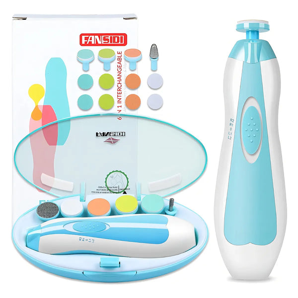 Cortauñas Eléctrico Para Bebés Fansidi Seguro Silencioso Con Luz LED