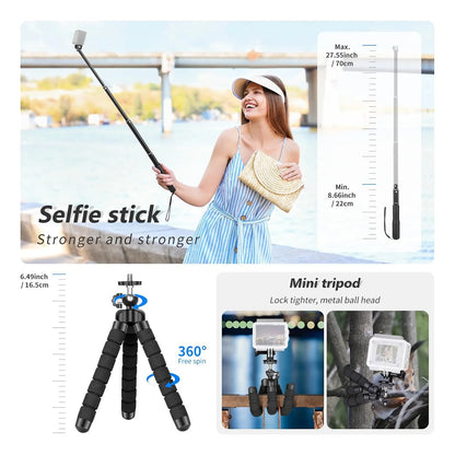 Kit Accesorios Cámara Deportiva Universal 50 En 1 Para GoPro DJI Y Más
