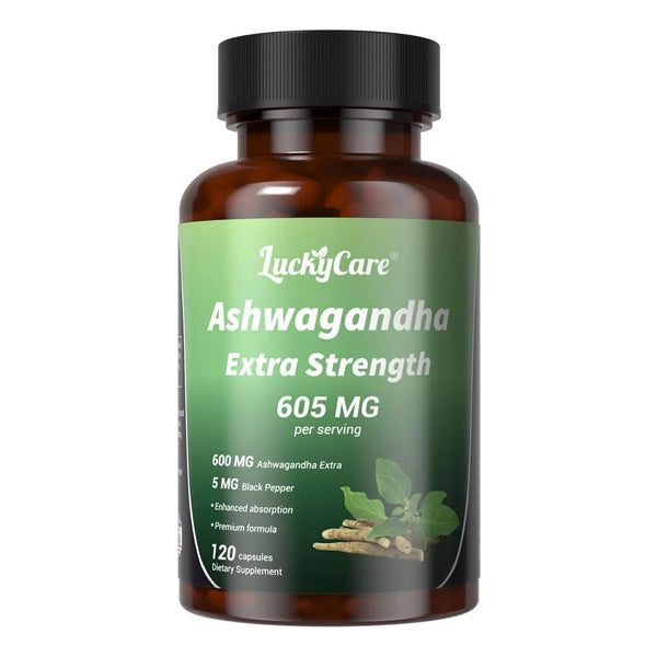 Capsulas Extra Fuertes De Extracto De Ashwagandha Con Pimienta Negra 600 Mg 120 Unidades