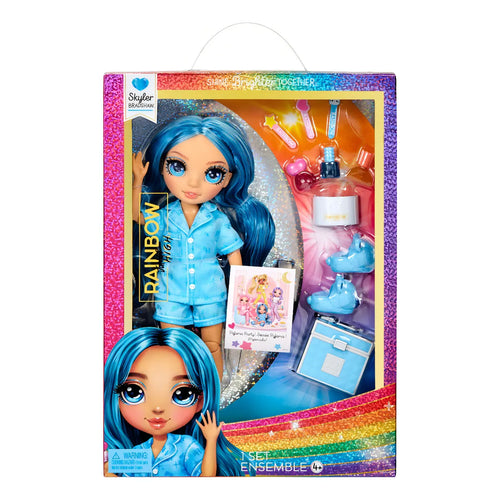 Rainbow High Skyler Fiesta En Pijama Mameluco Azul Suave Y Creativo