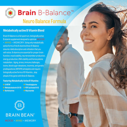Brain B Balance Multivitaminico Metilado Complejo B 60 Capsulas Veganas