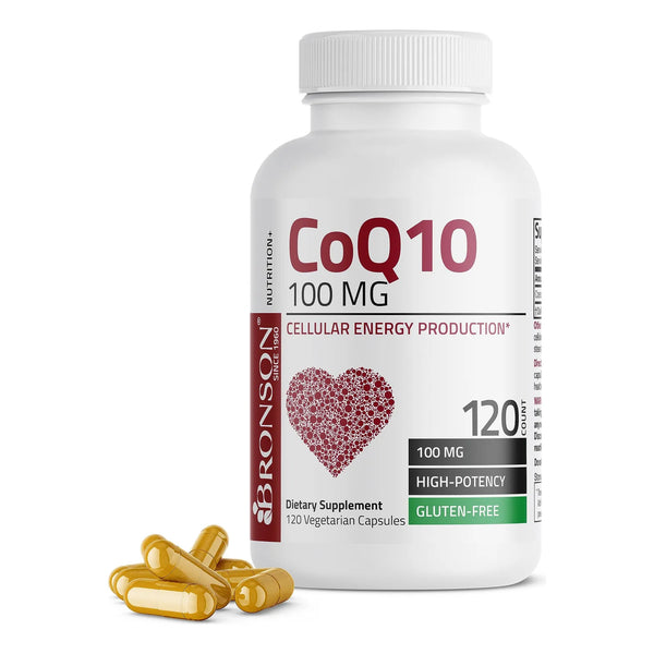 CoQ10 100 Mg 120 Cápsulas Veganas Energía Celular Antioxidante Premium