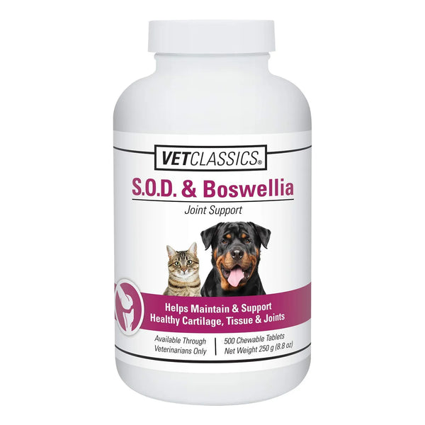 Suplemento Articular S.O.D. Boswellia Para Perros Y Gatos 500 Tabletas Masticables