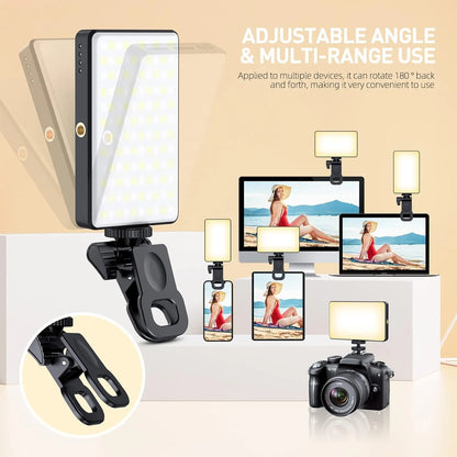Meixitoy 120 Luces Led Para Teléfono Luz Selfie 3 Modos Recargable 5000Mah