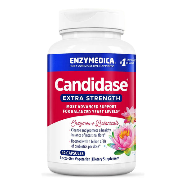 Candidase Fortalecida 42 Capsulas Soporte Digestivo Enzymedica