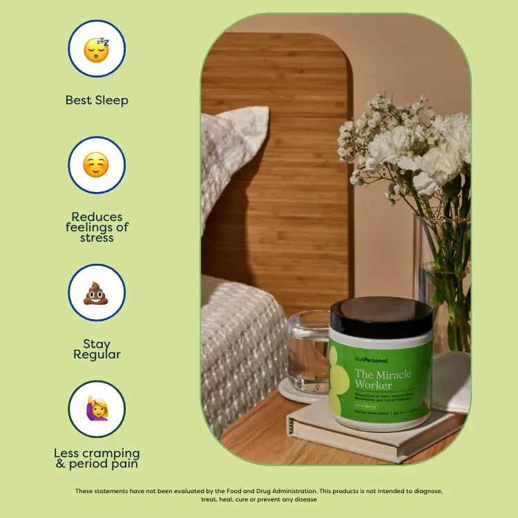 Suplemento De Magnesio Miracle Worker Reduce Estrés Mejora Sueño Y Digestión 120 Cápsulas
