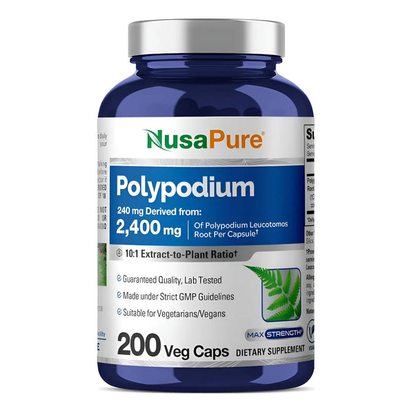 Extracto De Polypodium Leucotomos Nusapure 200 Cápsulas - Imagen 1