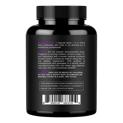 Complejo De Magnesio 500 Mg Alta Absorción Apoyo Fuerza Ósea Y Muscular 360 Cápsulas Veganas