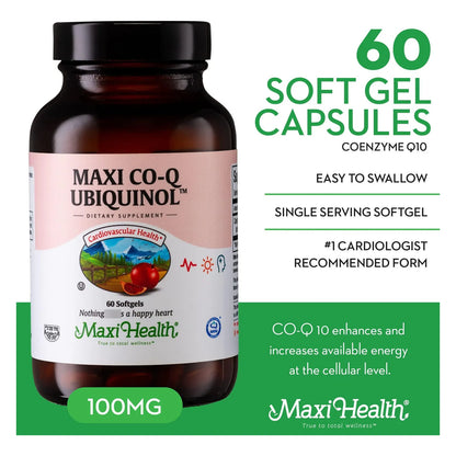 Capsulas Blandas Coq10 Ubiquinol 100 Mg 60 Unidades Suplemento Cardiovascular Energia Celular Kosher