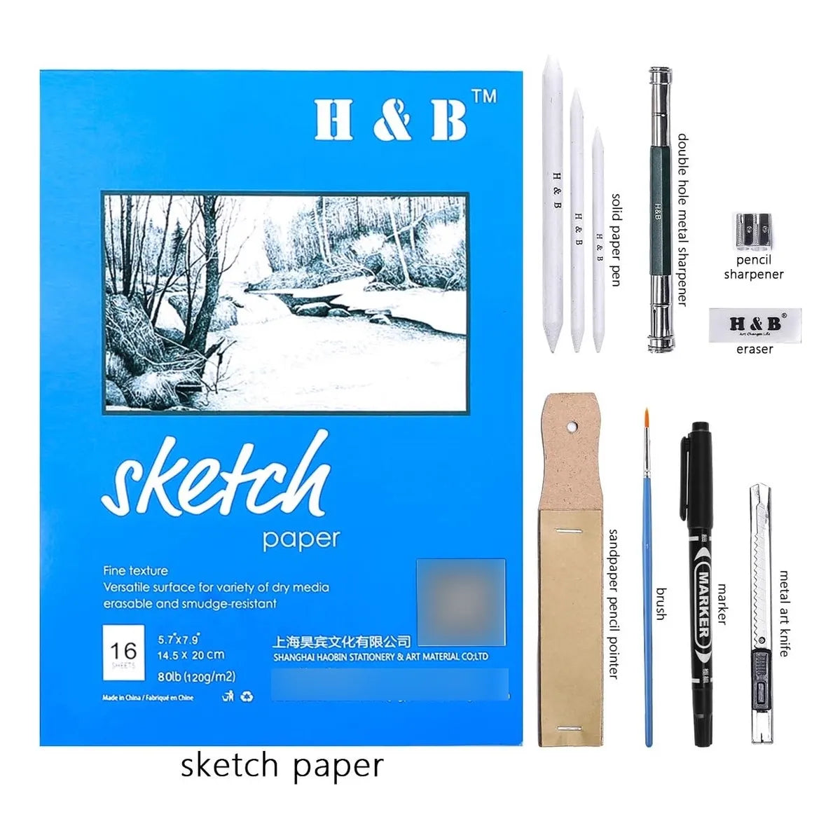 Kit Profesional De Lapices De Dibujo H&B 72 Piezas Incluye Acuarela Carbon Y Boceto