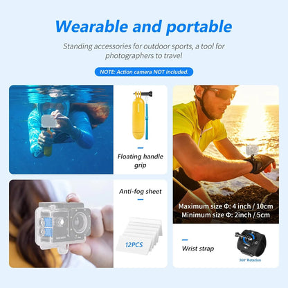 Kit Accesorios Cámara Deportiva Universal 50 En 1 Para GoPro DJI Y Más