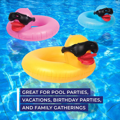 Anillo Infantil Derby Duck Flotador Inflable Para Piscina Y Playa Pack De 3