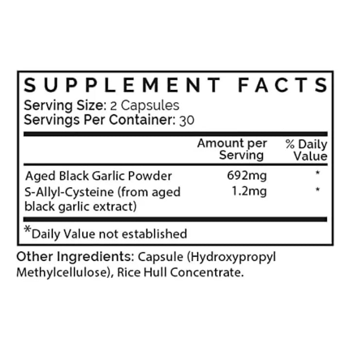 Ajo Negro Envejecido Cápsulas Think Remedy 60 Unidades - Imagen 2