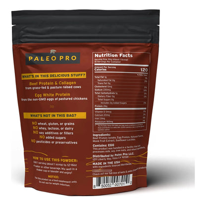 Proteína En Polvo Paleo De Vainilla Alimentada Con Pasto Sin Gluten Ni Lácteos